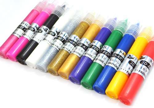 3D Nail Art Pen Set (12-Colors)